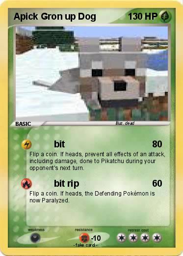 Pokemon Apick Gron up Dog