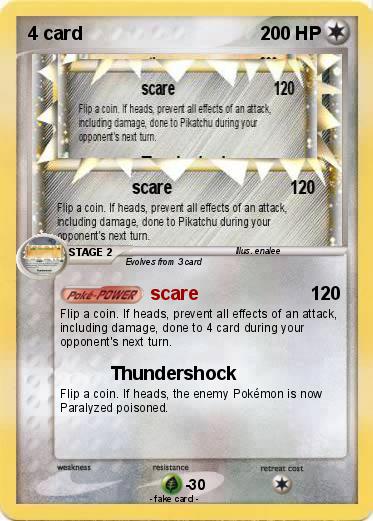 Pokemon 4 card