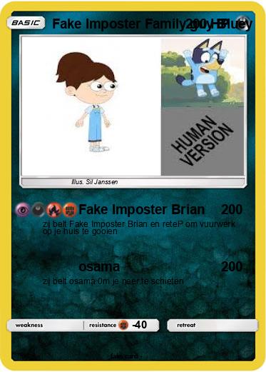 Pokemon Fake Imposter Family guy Bluey