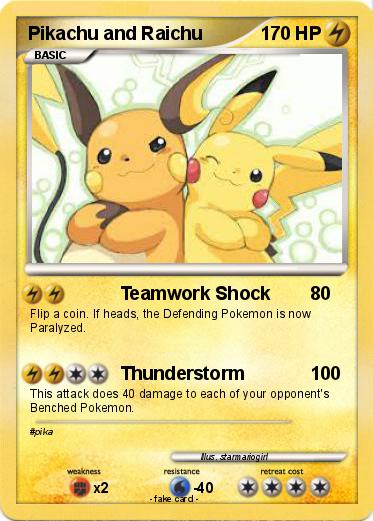 Pokemon Pikachu and Raichu