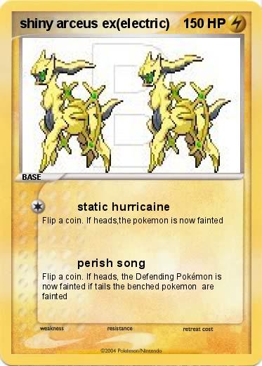 Pokemon shiny arceus ex(electric)