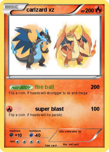 Pokemon carizard xz
