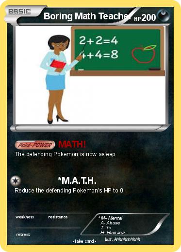 Pokemon Boring Math Teacher
