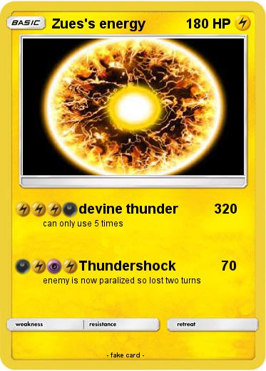 Pokemon Zues's energy
