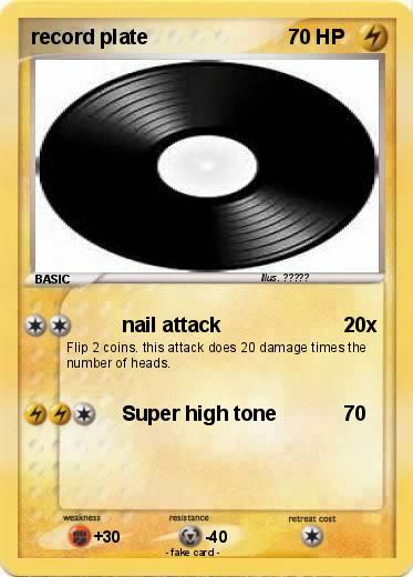 Pokemon record plate