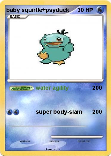 Pokemon baby squirtle+psyduck