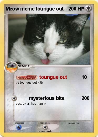 Pokemon Meow meme toungue out