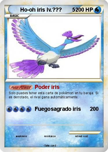 Pokemon Ho-oh iris lv.???       5