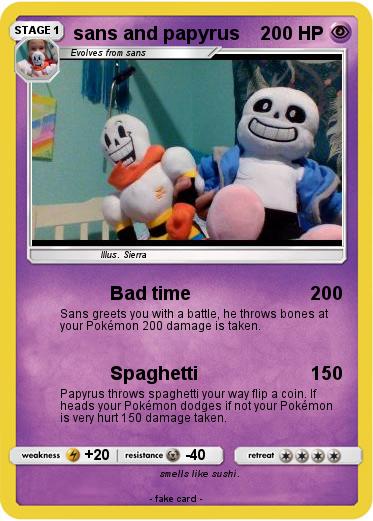 Pokemon sans and papyrus