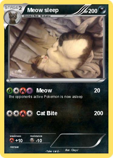Pokemon Meow sleep