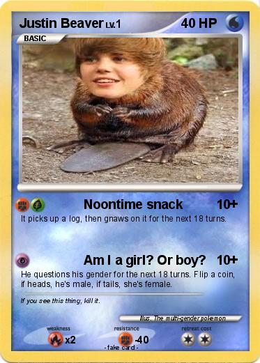 Pokemon Justin Beaver