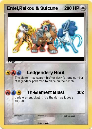 Pokemon Entei,Raikou & Suicune