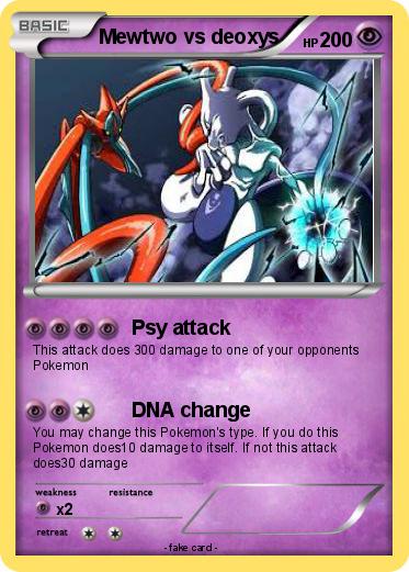 Deoxys VS Mewtwo BREAK pokemon card