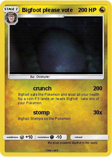 Pokemon Bigfoot please vote