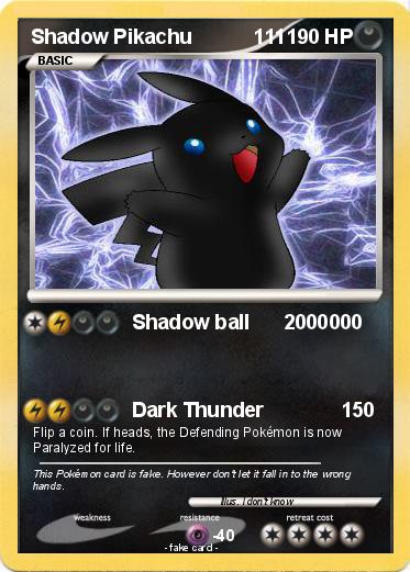 Pokemon Shadow Pikachu           111