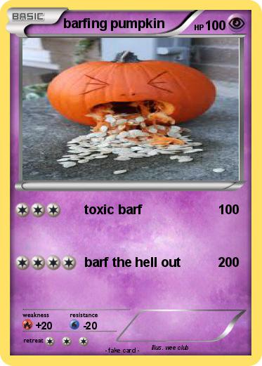 Pokemon barfing pumpkin