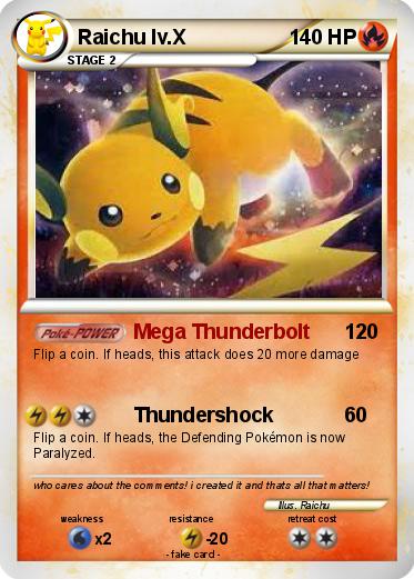 Pokemon Raichu lv.X
