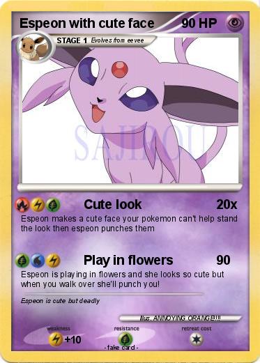 Pokemon Espeon with cute face