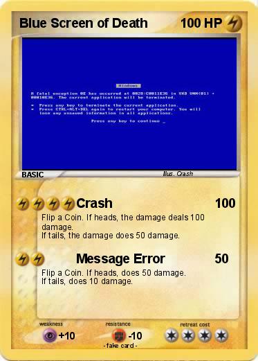 Pokemon Blue Screen of Death