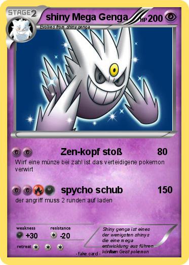 Pokemon shiny Mega Genga