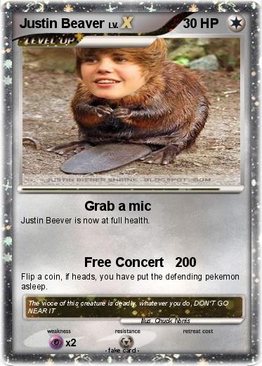 Pokemon Justin Beaver