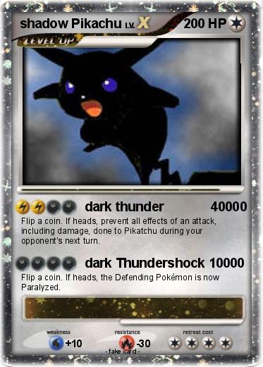 Pokemon shadow Pikachu