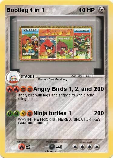 Pokemon Bootleg 4 in 1 Pokemon Bootleg 4 in 1