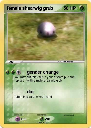 Pokemon female shearwig grub