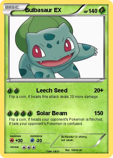 Pokemon Bulbasaur EX