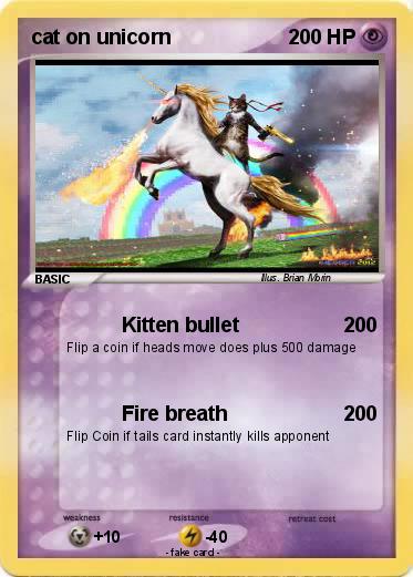 Pokemon cat on unicorn