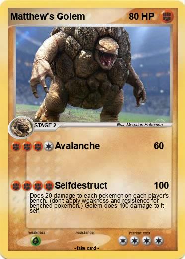 Pokemon Matthew's Golem