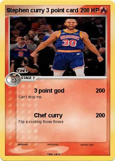 Pokemon Stephen curry 3 point card