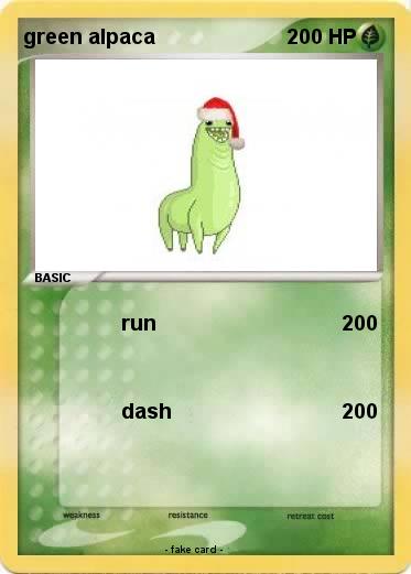 Pokemon green alpaca