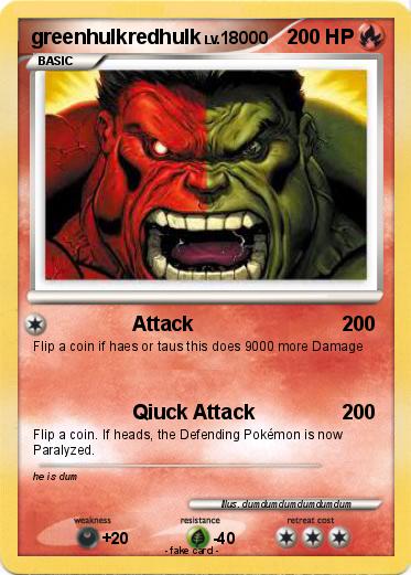 Pokemon greenhulkredhulk