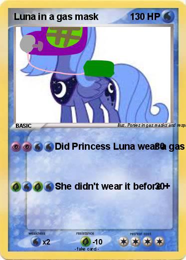 Pokemon Luna in a gas mask