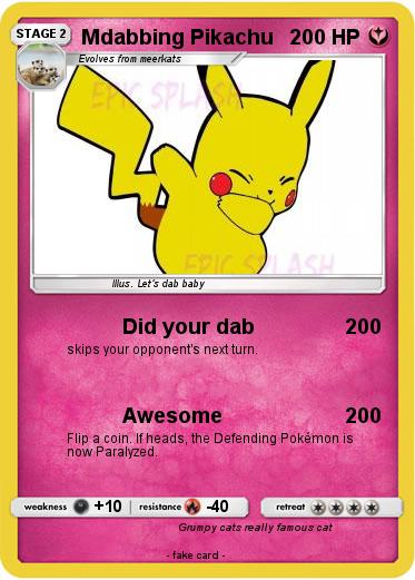 Pokemon Mdabbing Pikachu