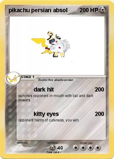 Pokemon pikachu persian absol