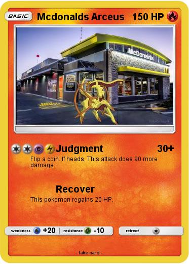 Pokemon Mcdonalds Arceus