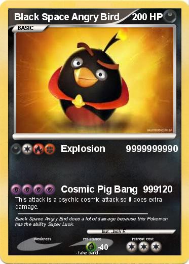 Pokemon Black Space Angry Bird