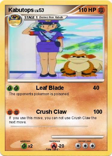 Pokemon Kabutops