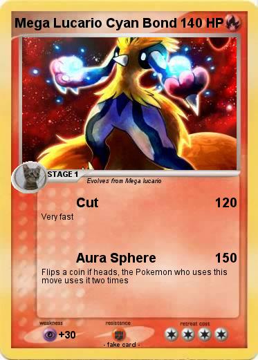 Pokemon Mega Lucario Cyan Bond