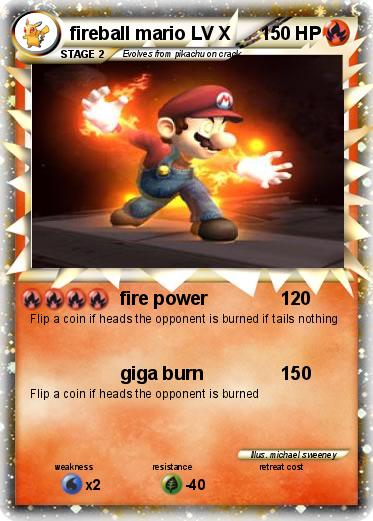 Pokemon fireball mario LV X