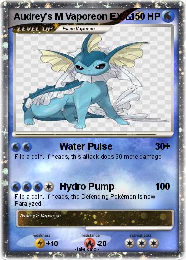 Pokemon Audrey's M Vaporeon EX