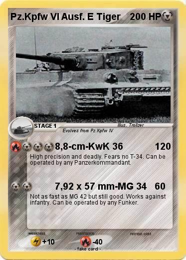 Pokemon Pz.Kpfw VI Ausf. E Tiger