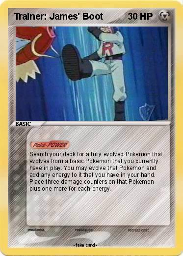 Pokemon Trainer: James' Boot Pokemon Trainer: James' Boot