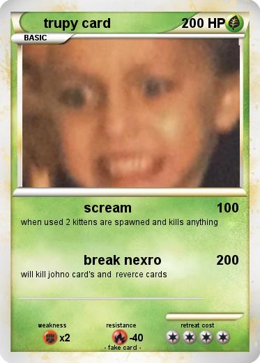 Pokemon trupy card