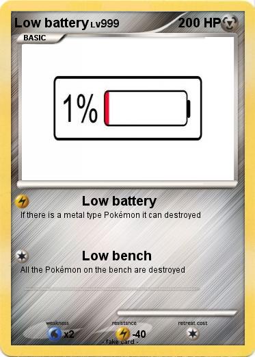 Pokemon Low battery