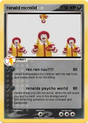 Pokemon ronald mcrolld