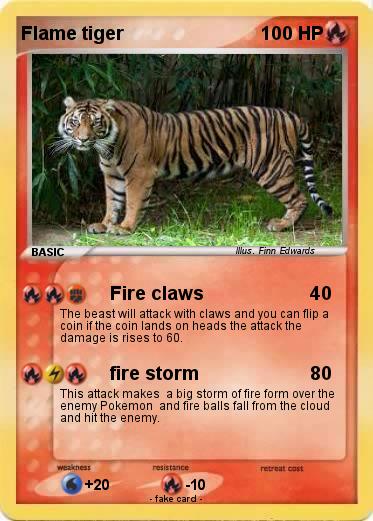 Pokemon Flame tiger