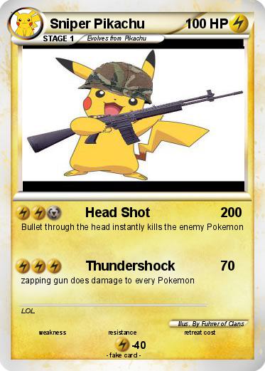 Pokemon Sniper Pikachu